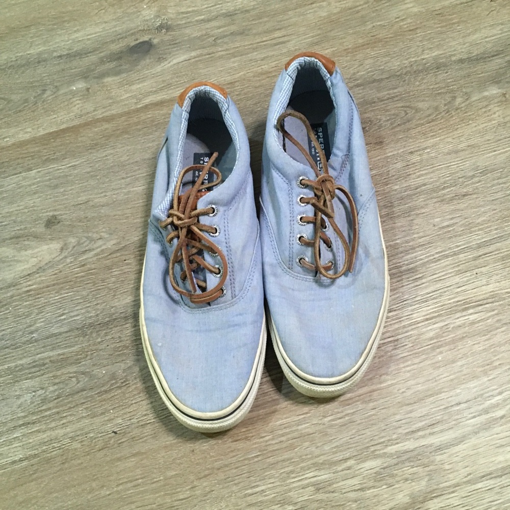 Sperry Light Blue and Tan Sneakers